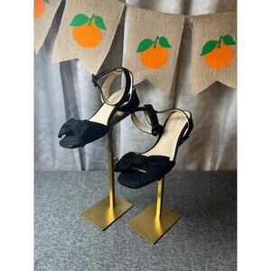 Pelle Moda Tandi Womens Sandals Sz 6.5 M Black Suede Block Heel